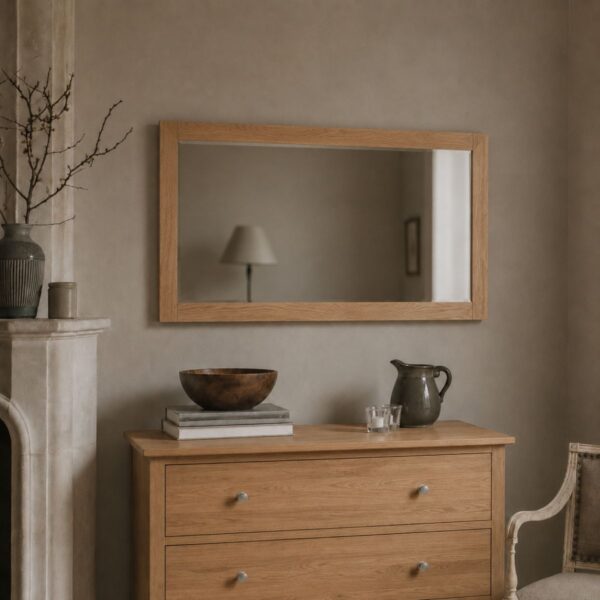 Edward Hopper Large Wall Mirror in Oak