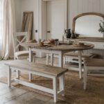 Florence white extending table detail