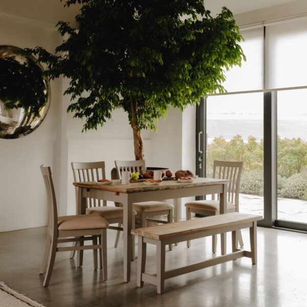 Truffle country style rectangle Extendable dining table