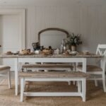 Florence white kitchen extending table