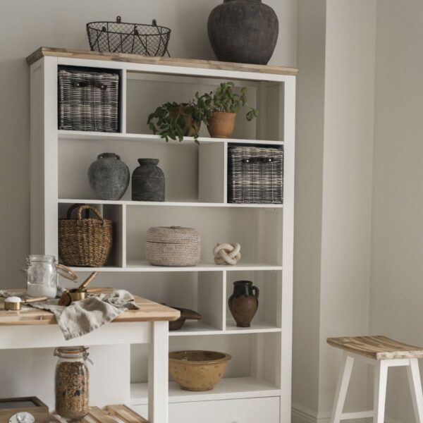 Florence Large Room Divider/Bookcase - White