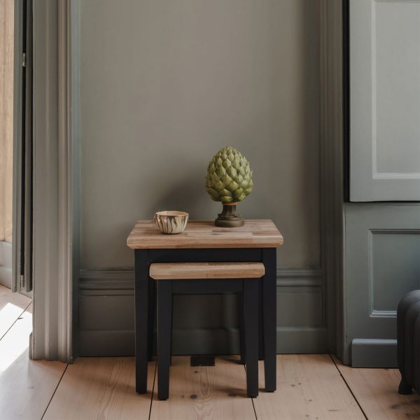 Florence Nest of 2 Side Tables/Lamp Tables- Navy Blue