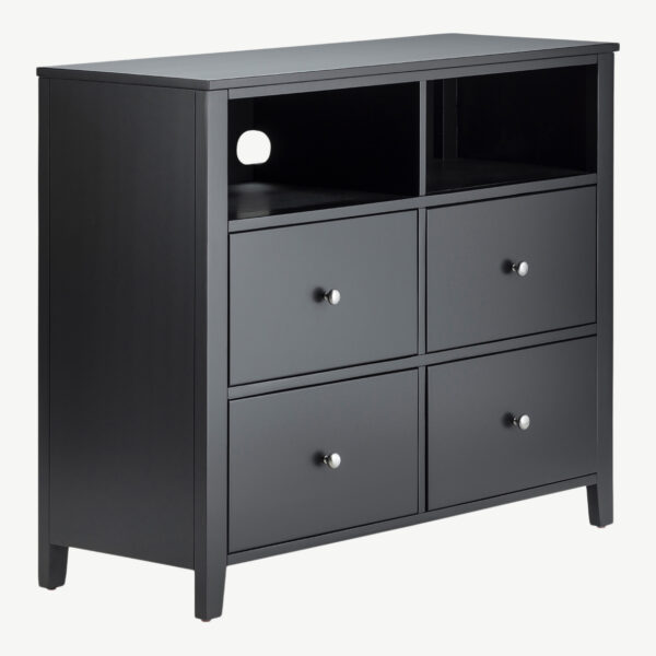 Brooklyn 4 Drawer Media Chest in Black