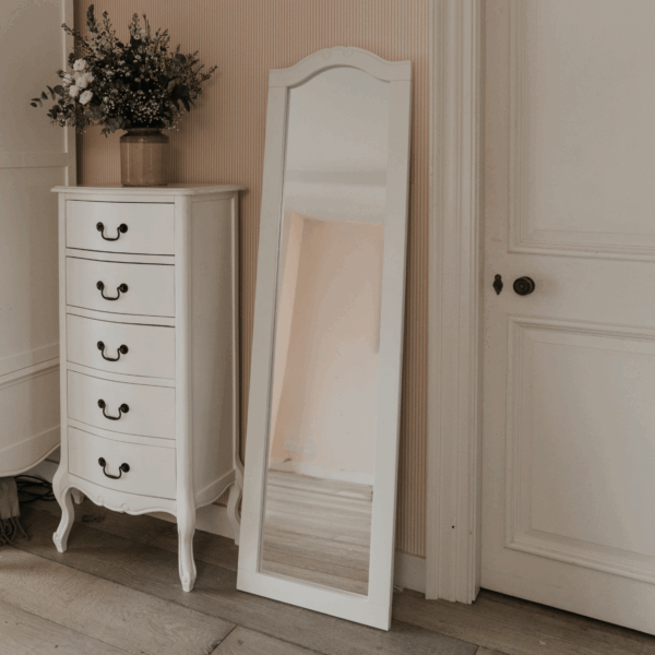 Juliette Leaner Mirror in White