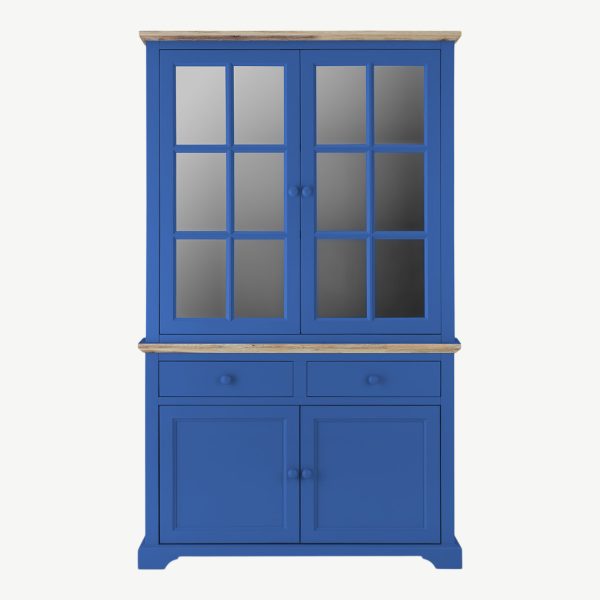 Florence Display Cabinet and Dresser with Glass Doors- Custom (Royal Blue)