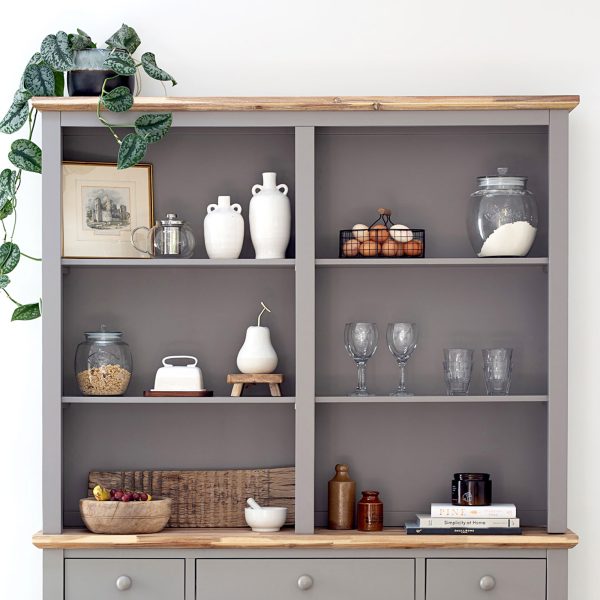 Florence Console Table Hutch - Dove Grey