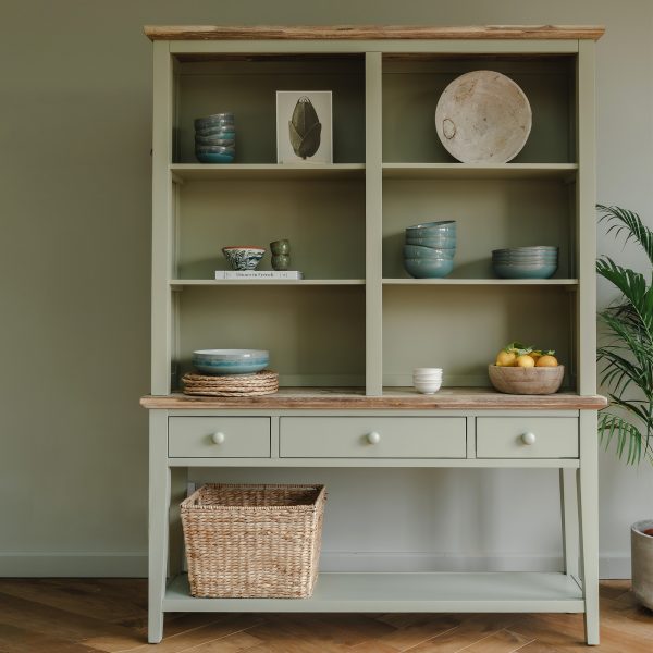 Florence Console Table and Hutch - Sage Green